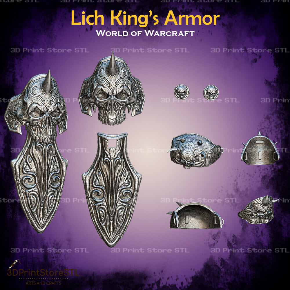 Lich King Armor Cosplay World Of Warcraft 3D Print Model STL File 3DPrintStoreSTL