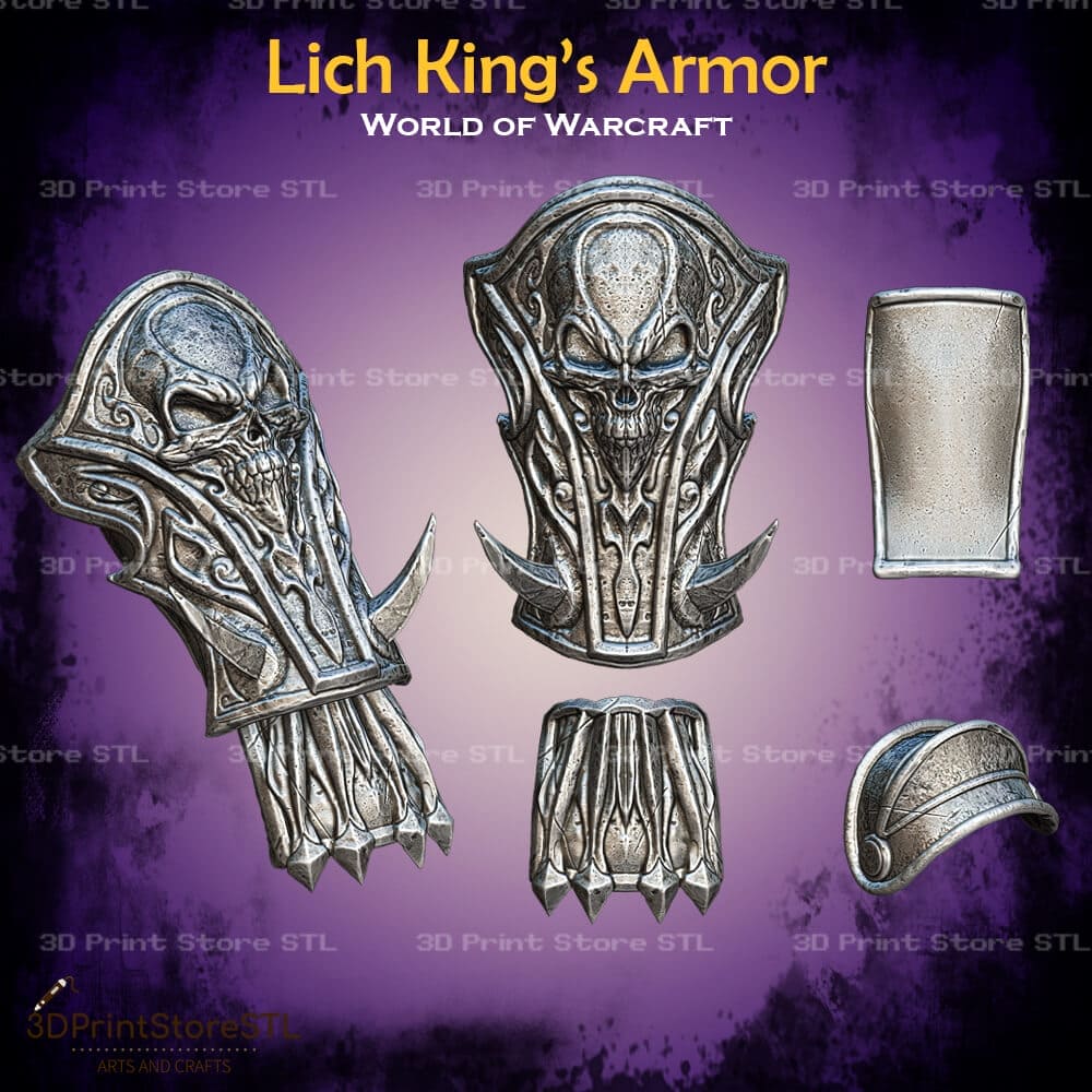 Lich King Armor Cosplay World Of Warcraft 3D Print Model STL File 3DPrintStoreSTL
