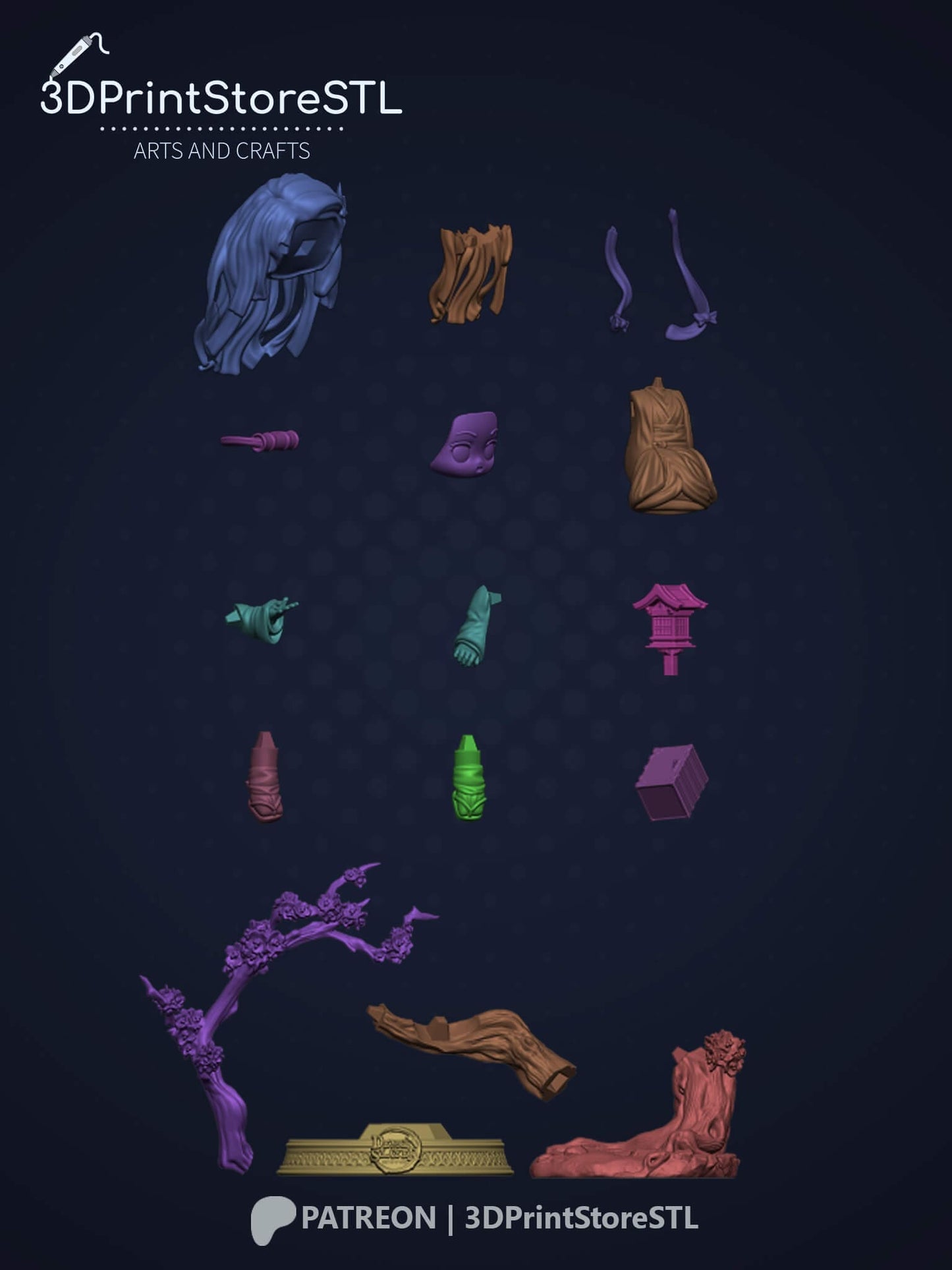 NeZuKo Chibi From Demon Slayer 3D Print Model STL File 3DPrintStoreSTL