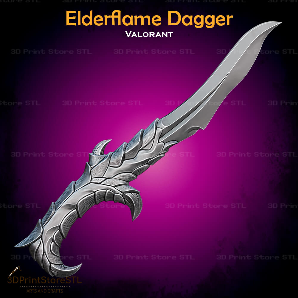 Elderflame Dagger Cosplay 3D Print Model STL File 3DPrintStoreSTL
