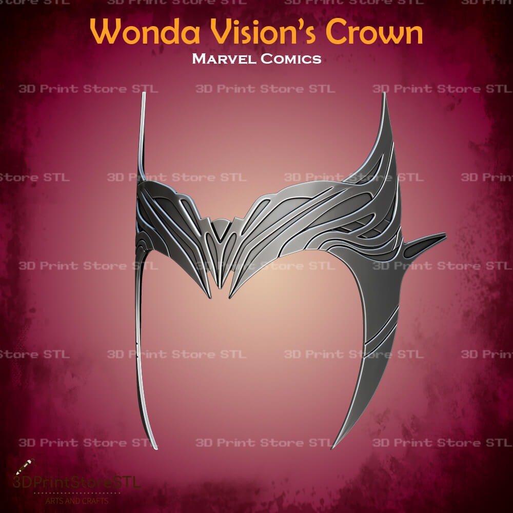 Wonda Vision Crown Cosplay Marvel Comics 3D Print Model STL File 3DPrintStoreSTL