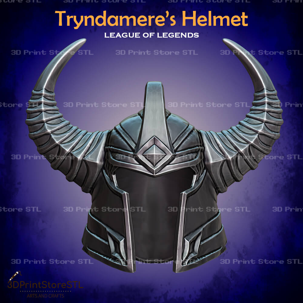 Tryndamere Helmet Cosplay League of Legends 3D Print Model STL File 3DPrintStoreSTL