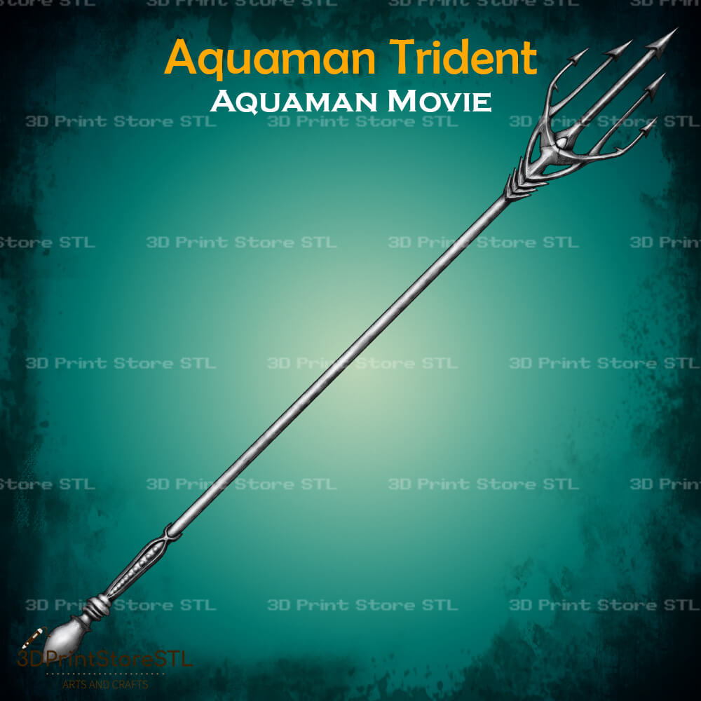 Aquaman Trident Cosplay Aquaman Movie 3D Print Model STL File 3DPrintStoreSTL