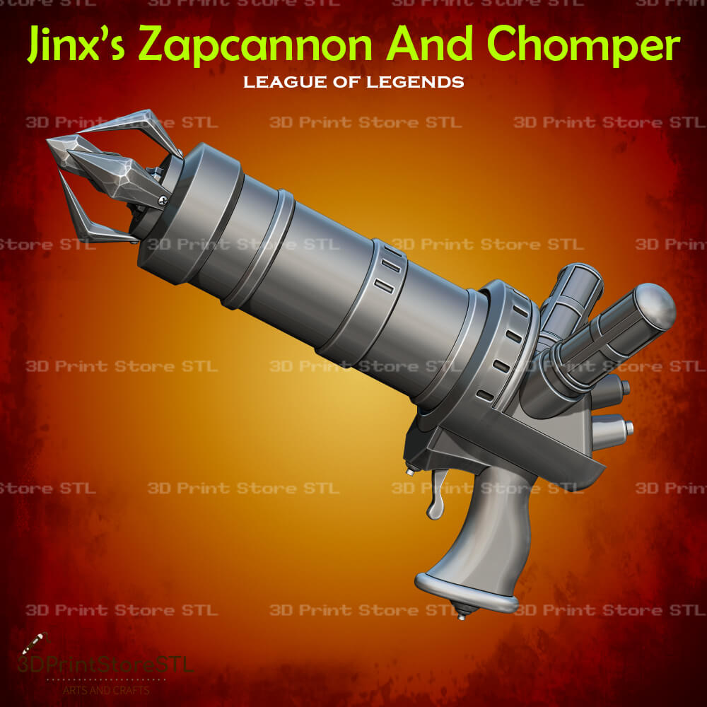 Zapcannon Cosplay League of Legends 3D Print Model STL File 3DPrintStoreSTL