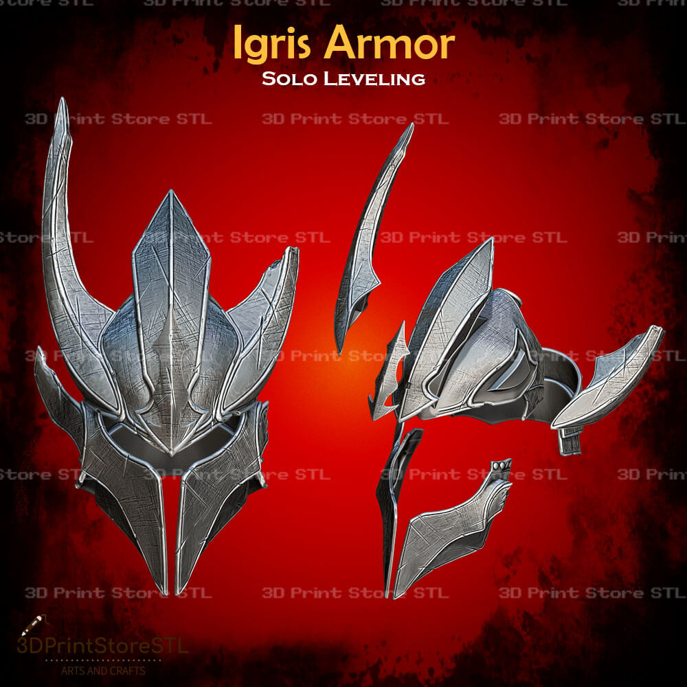 Igris Armor Cosplay Solo Leveling 3D Print Model STL File 3DPrintStoreSTL