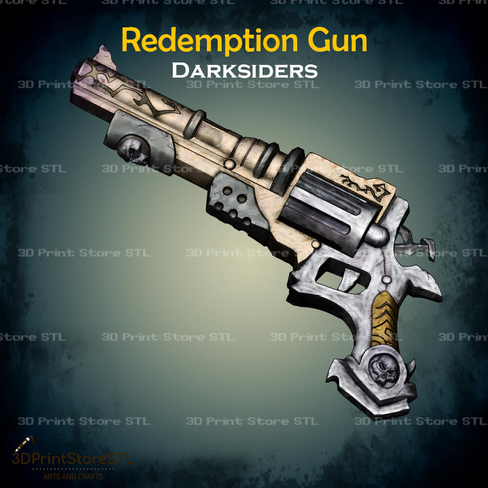 Redemption Gun Cosplay Darksiders 3D Print Model STL File 3DPrintStoreSTL