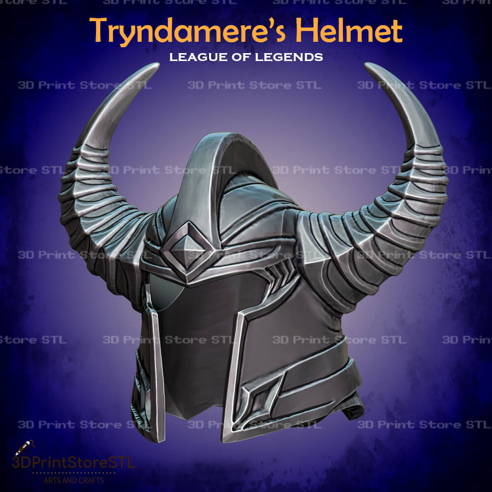 Tryndamere Helmet Cosplay League of Legends 3D Print Model STL File 3DPrintStoreSTL
