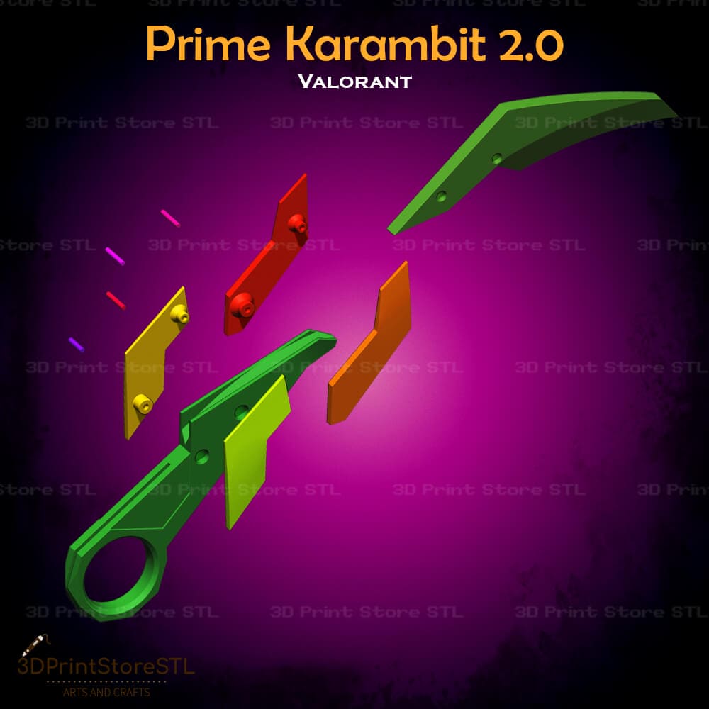Prime Karambit 2.0 Cosplay 3D Print Model STL File 3DPrintStoreSTL