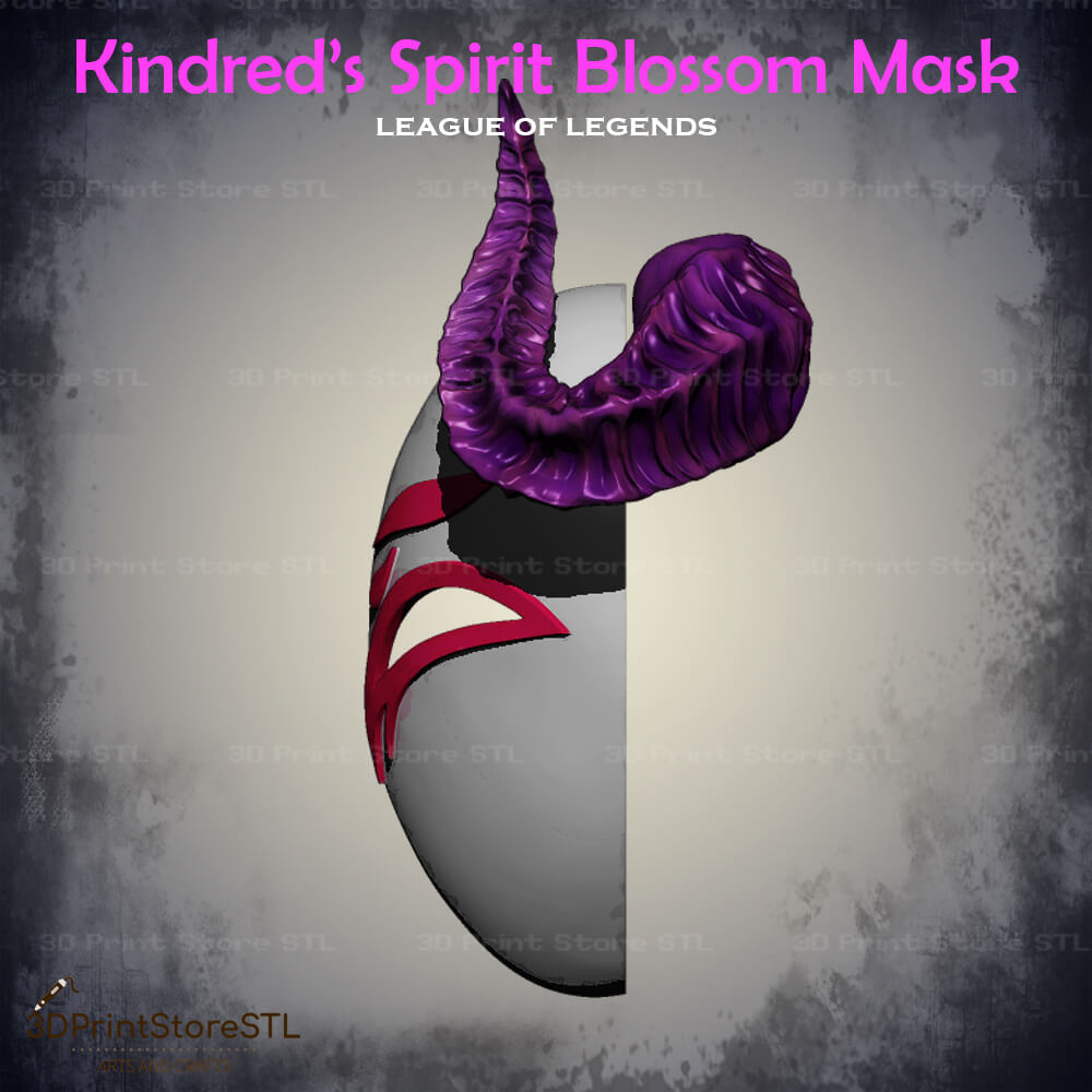 Kindred Mask Spirit Blossom Skin Cosplay League of Legends 3D Print Model STL File 3DPrintStoreSTL