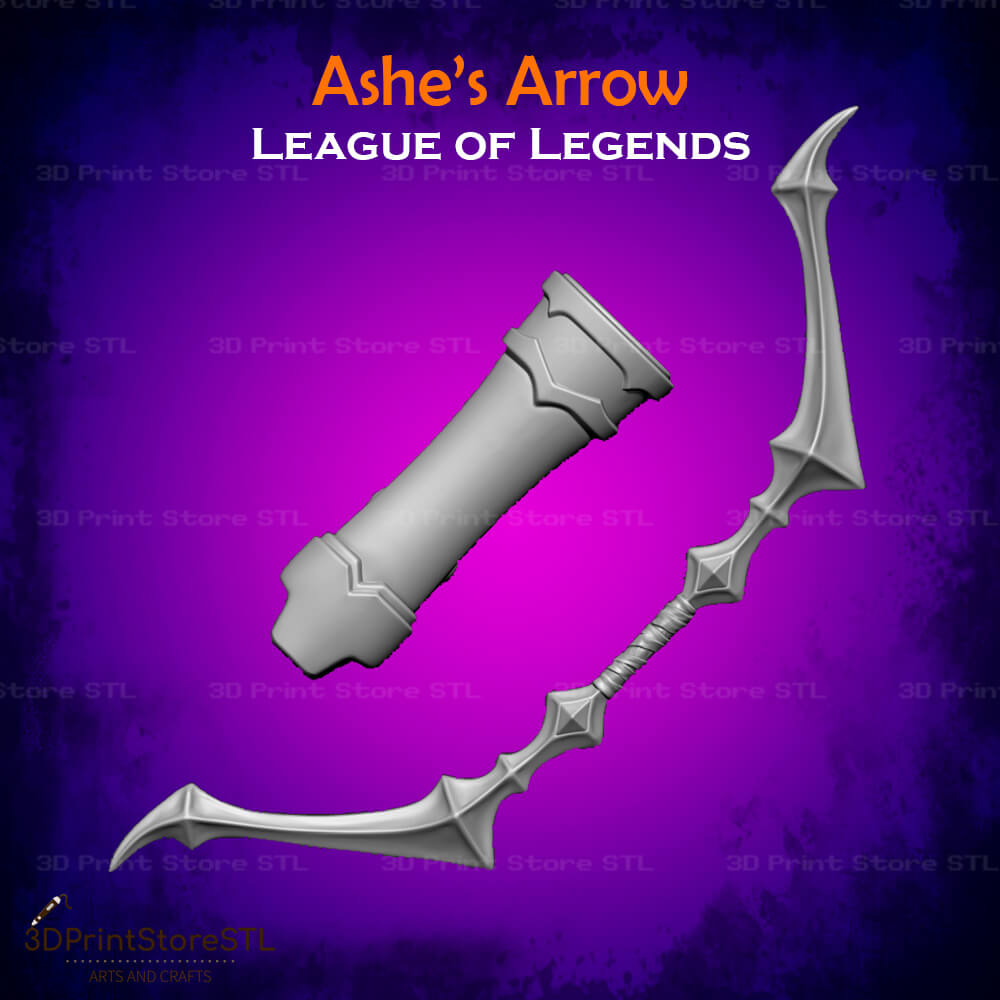 Ashe Bow Cosplay League Of Legends 3D Print Model STL File 3DPrintStoreSTL