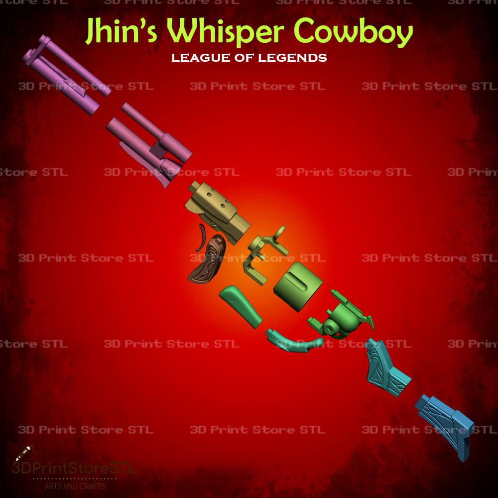 High Noon Whisper Cowboy Cosplay League of Legends 3D Print Model STL File 3DPrintStoreSTL