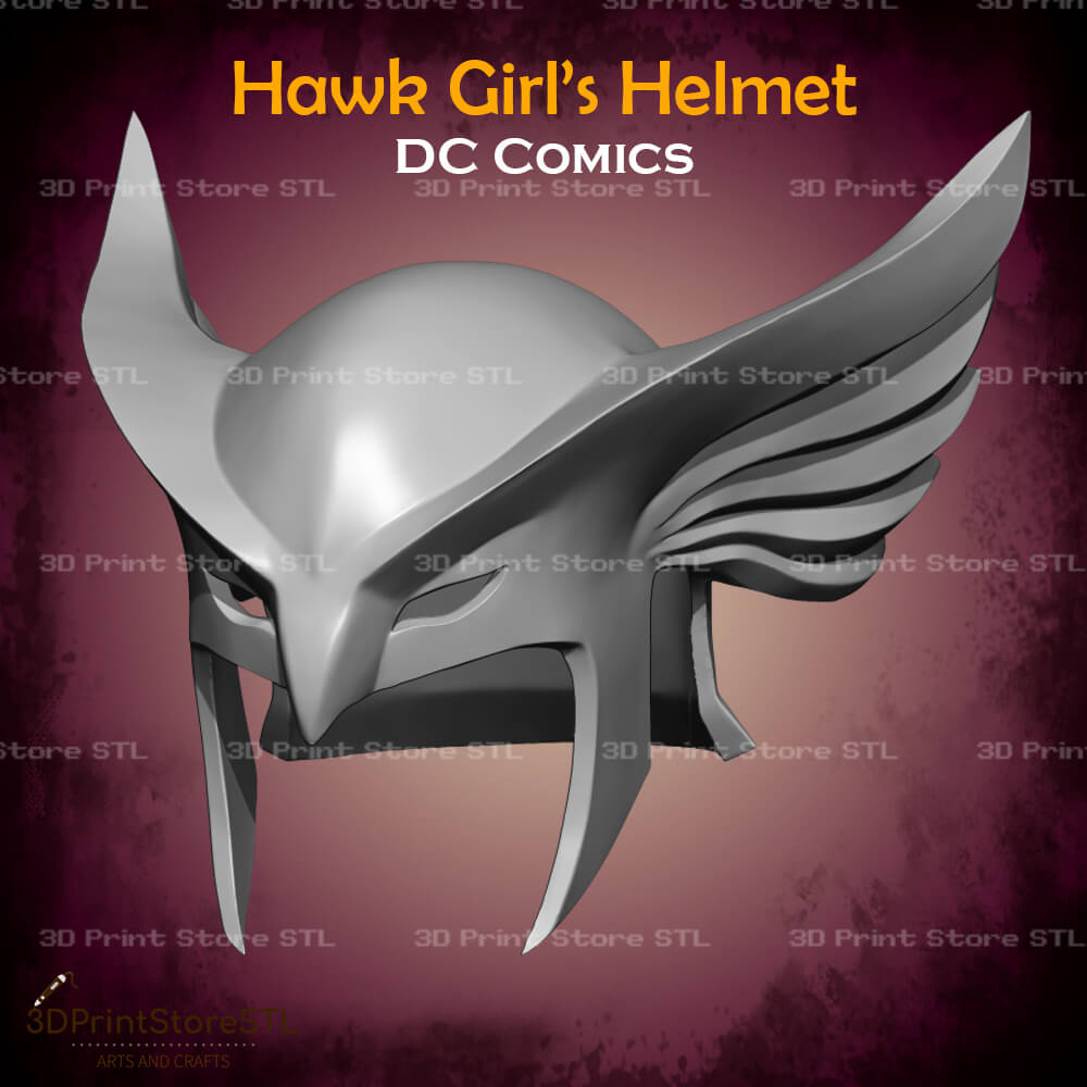 Hawkgirl Helmet Cosplay DC Comics 3D Print Model STL File 3DPrintStoreSTL