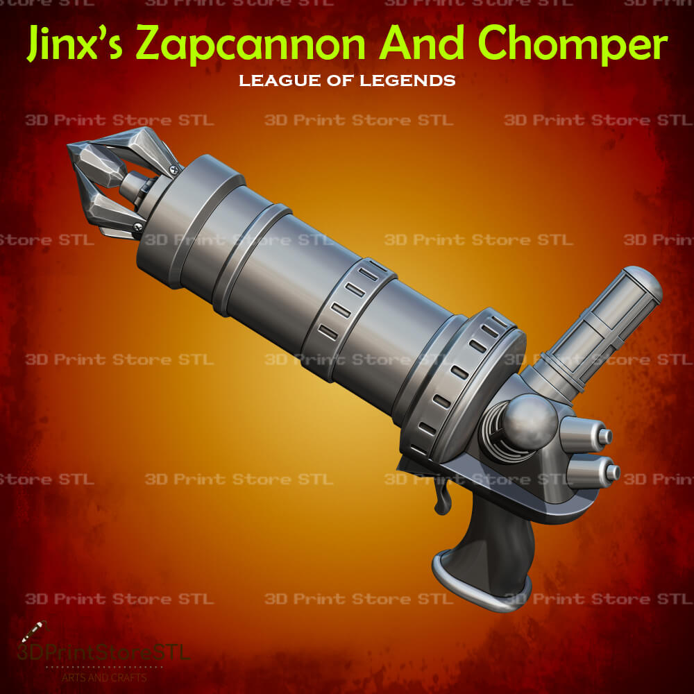 Zapcannon Cosplay League of Legends 3D Print Model STL File 3DPrintStoreSTL