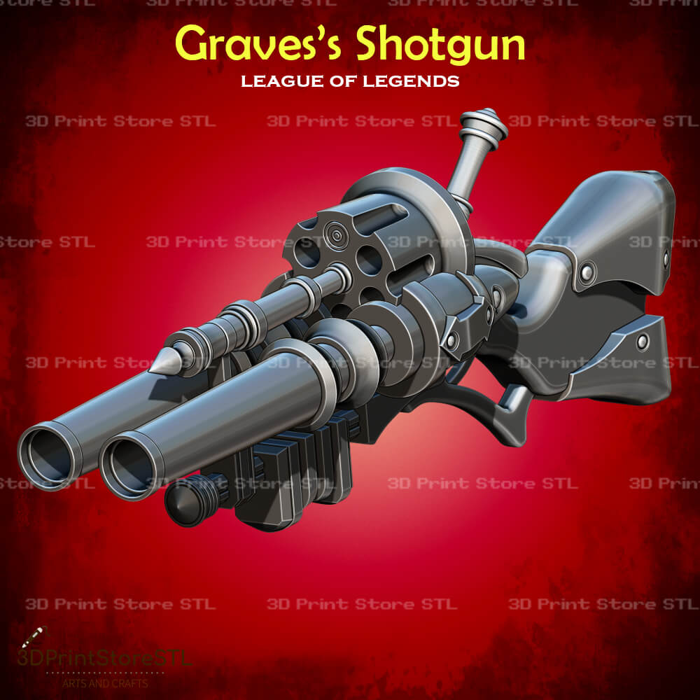 Graves Shotgun Cosplay League of Legends 3D Print Model STL File 3DPrintStoreSTL