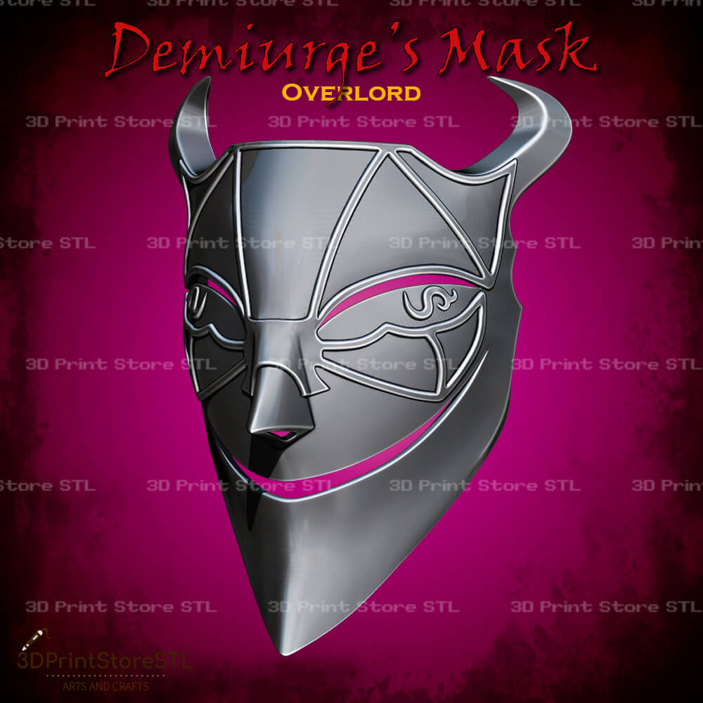 Demiurge Mask Cosplay Overlord 3D Print Model STL File 3DPrintStoreSTL