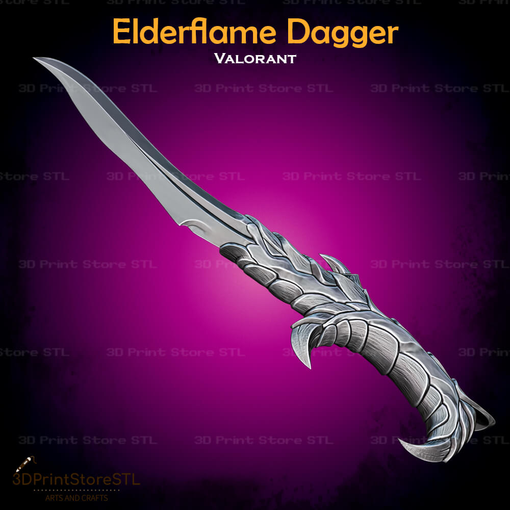Elderflame Dagger Cosplay 3D Print Model STL File 3DPrintStoreSTL