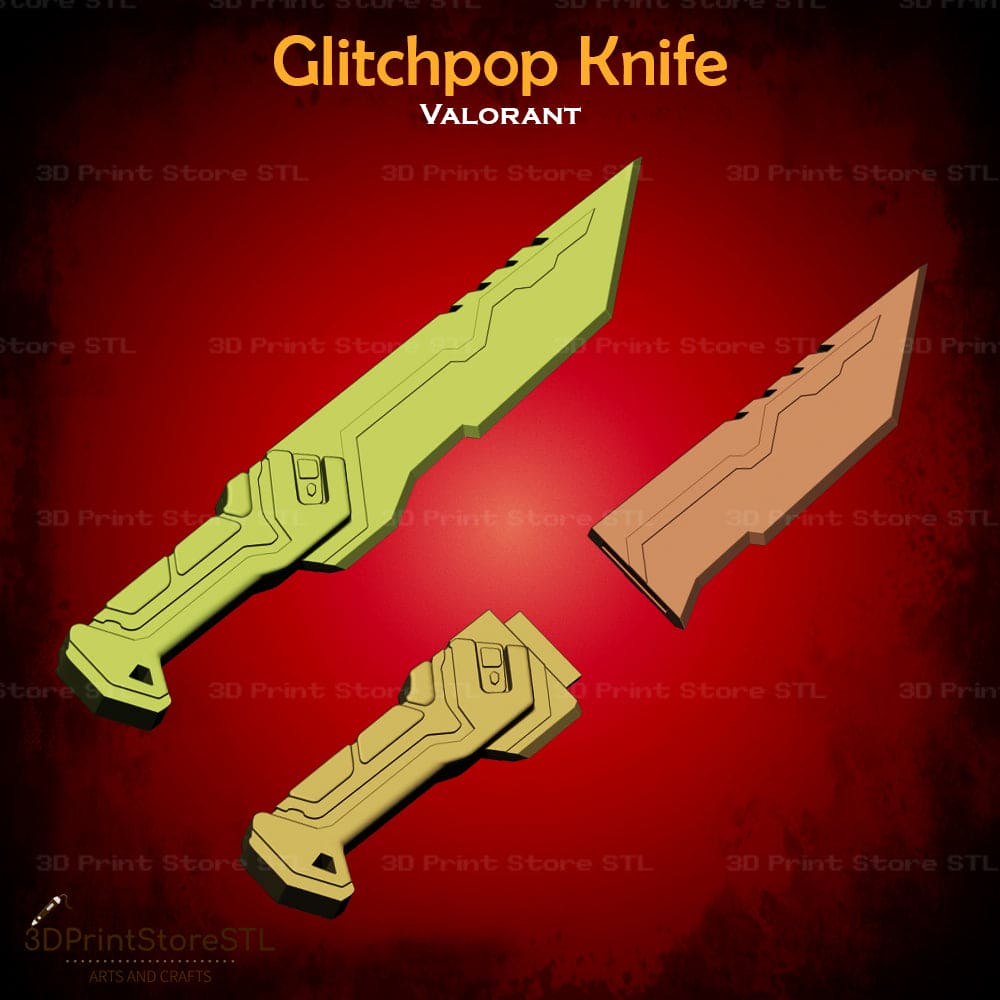 Glitchpop Knife Cosplay 3D Print Model STL File 3DPrintStoreSTL