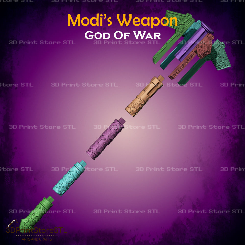 Modi Weapon Cosplay God of War 3D Print Model STL File 3DPrintStoreSTL
