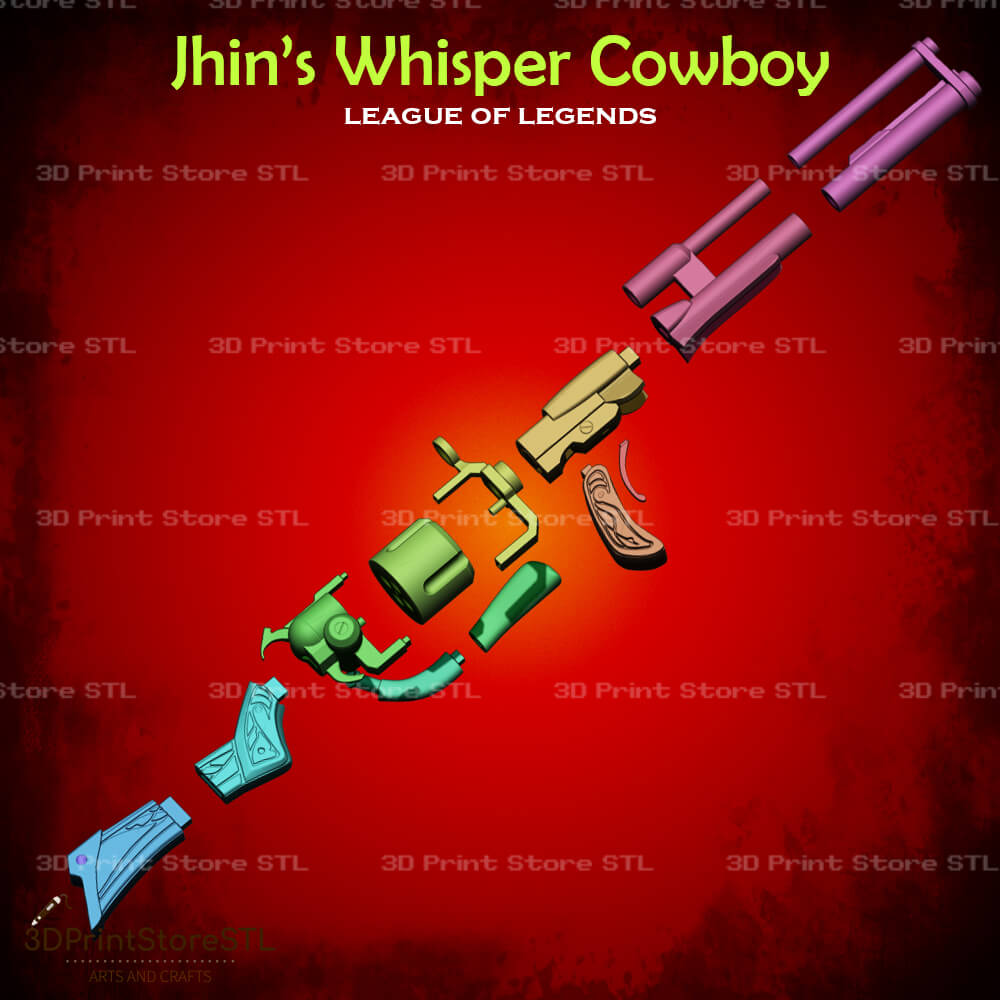 High Noon Whisper Cowboy Cosplay League of Legends 3D Print Model STL File 3DPrintStoreSTL