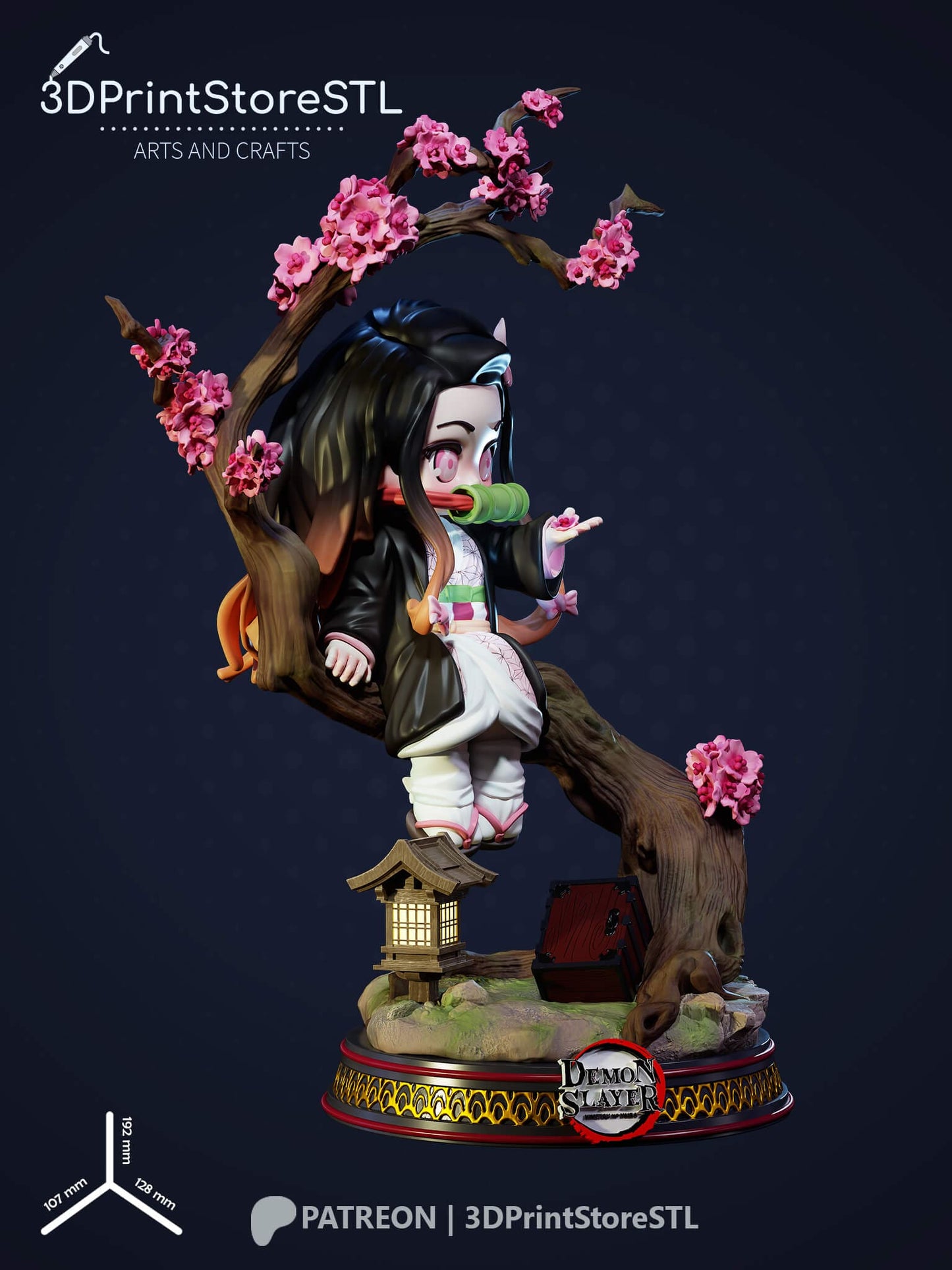 NeZuKo Chibi From Demon Slayer 3D Print Model STL File 3DPrintStoreSTL