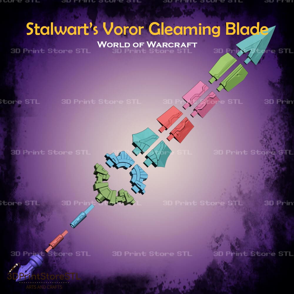 Voror Gleaming Blade Of The Stalwart Cosplay World Of Warcraft 3D Print Model STL File 3DPrintStoreSTL