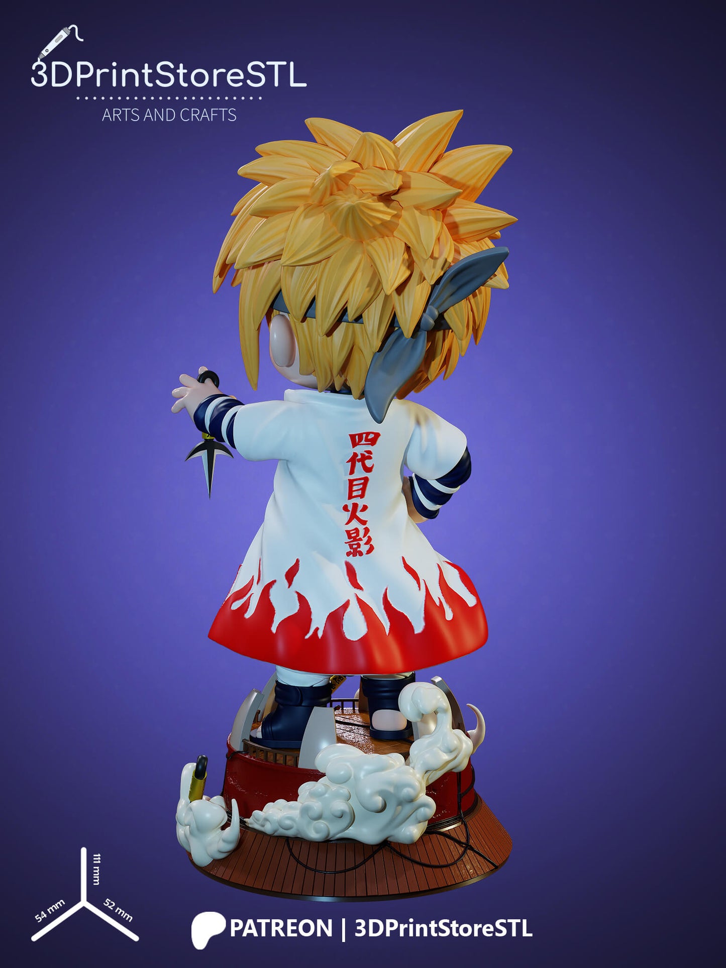Namikaze Minato Chibi 3D Print Model STL File 3DPrintStoreSTL