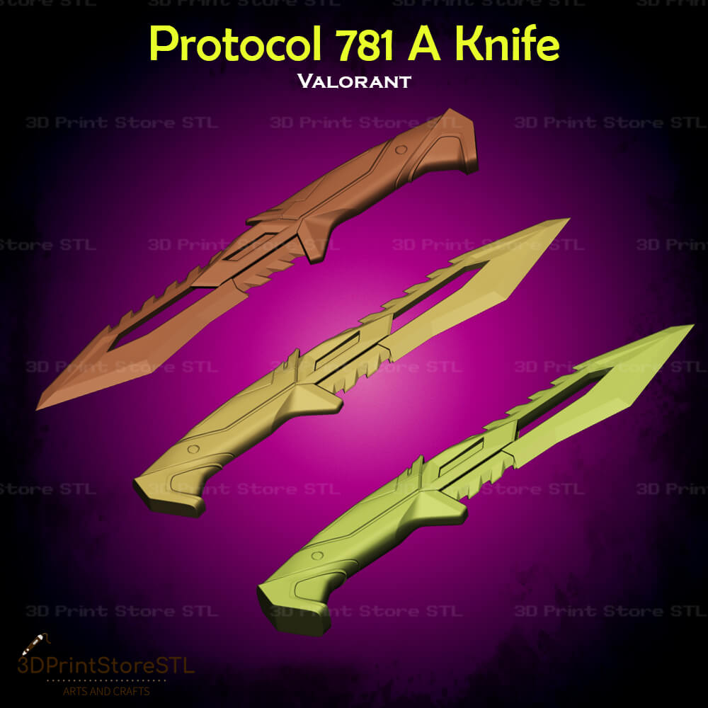 Protocol 781 Knife Cosplay 3D Print Model STL File 3DPrintStoreSTL