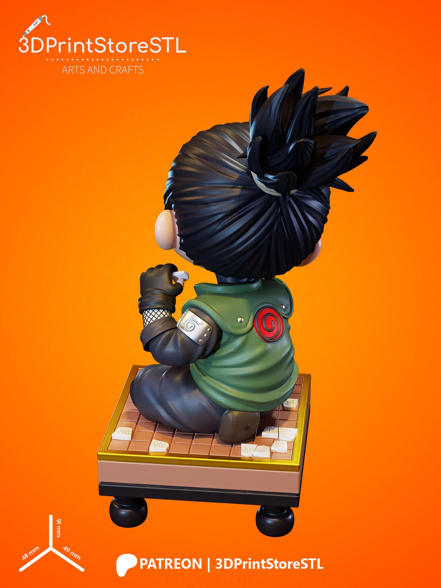 Shikamaru Chibi From Naruto 3D Print Model STL File 3DPrintStoreSTL