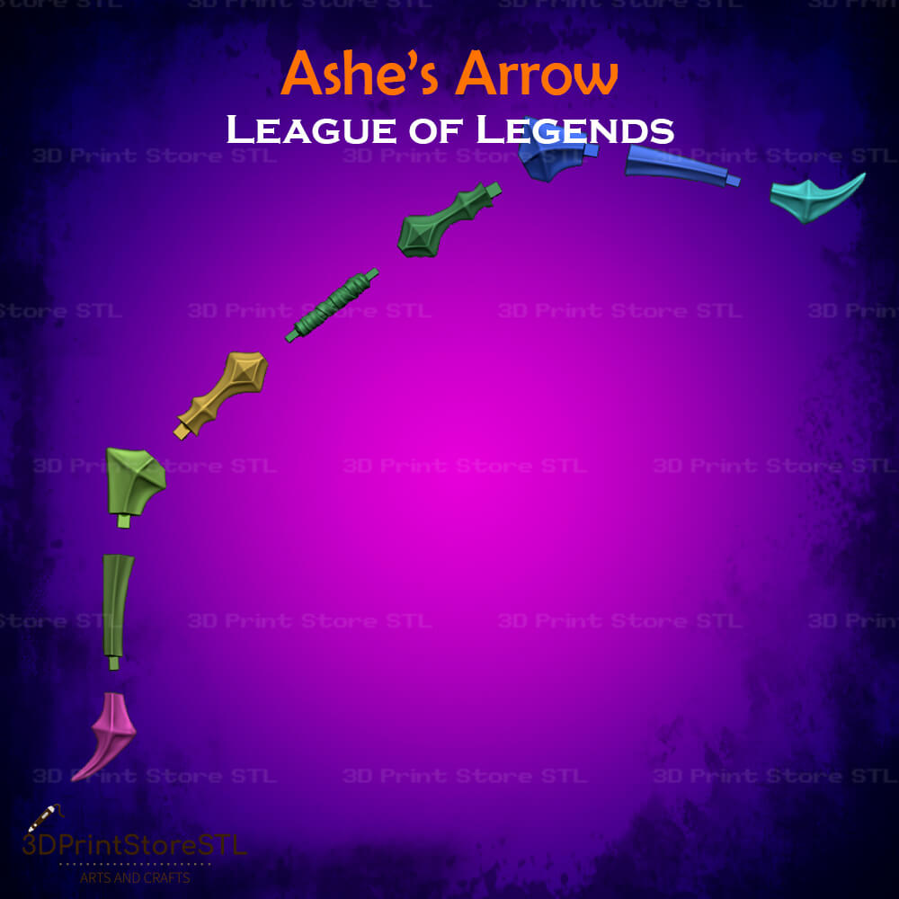 Ashe Bow Cosplay League Of Legends 3D Print Model STL File 3DPrintStoreSTL