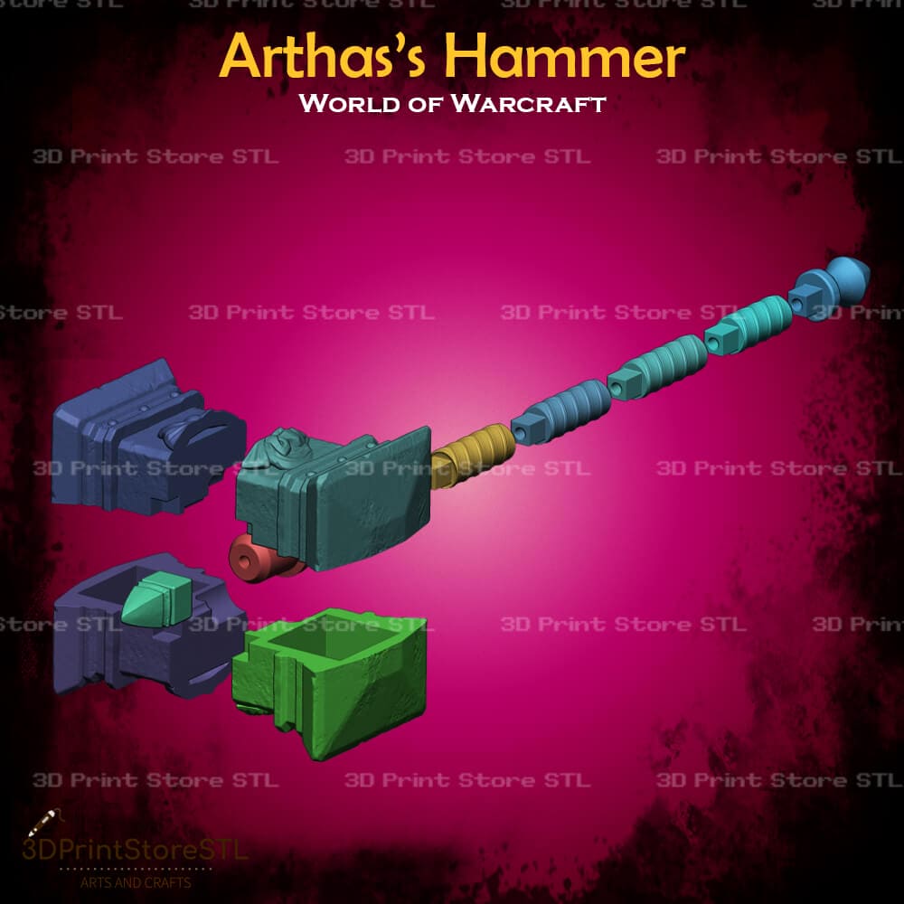 Arthas Hammer Cosplay World Of Warcraft 3D Print Model STL File