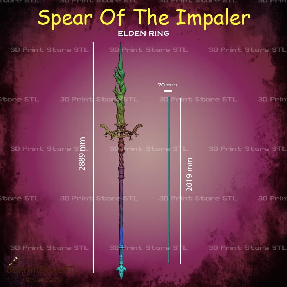 Spear Of The Impaler Cosplay Elden Ring 3D Print Model STL File 3DPrintStoreSTL