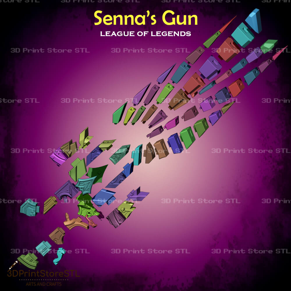 Sennas Gun Cosplay League of Legends 3D Print Model STL File 3DPrintStoreSTL
