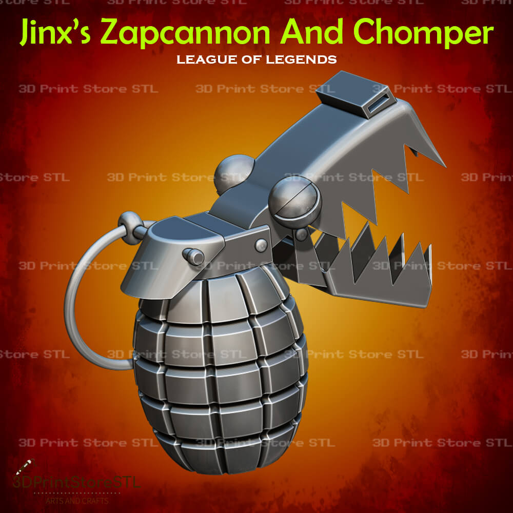 Zapcannon Cosplay League of Legends 3D Print Model STL File 3DPrintStoreSTL