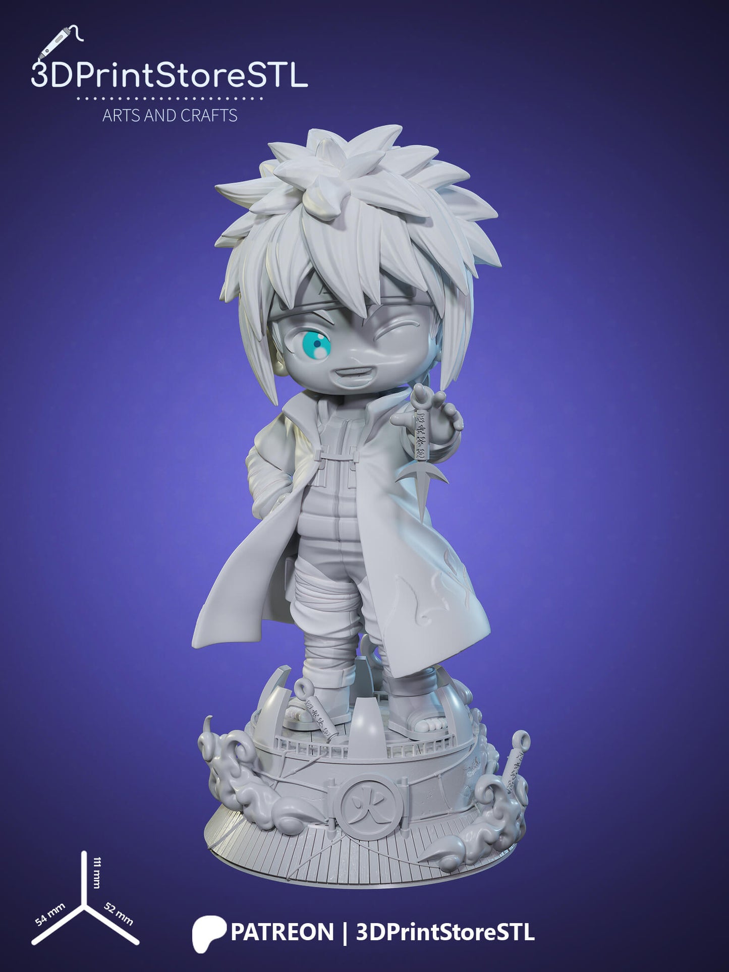 Namikaze Minato Chibi 3D Print Model STL File 3DPrintStoreSTL
