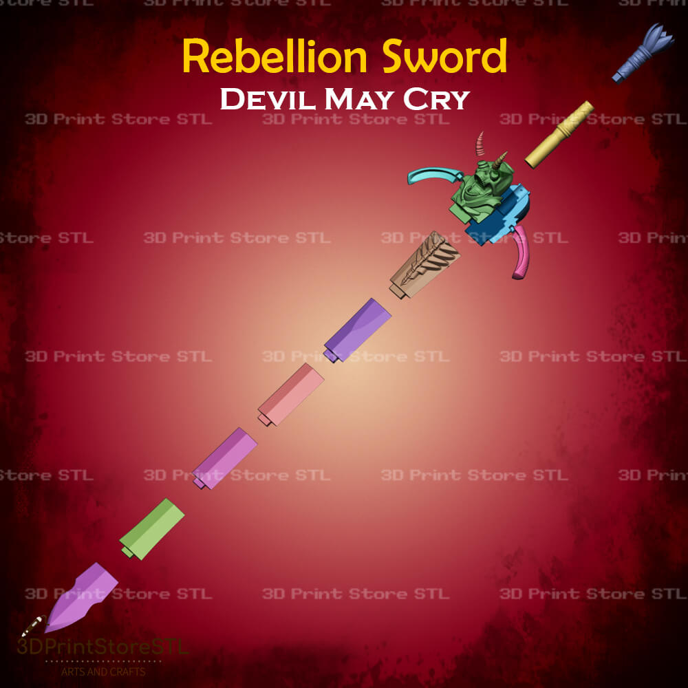 Rebellion Sword Cosplay Devil May Cry 3D Print Model STL File 3DPrintStoreSTL