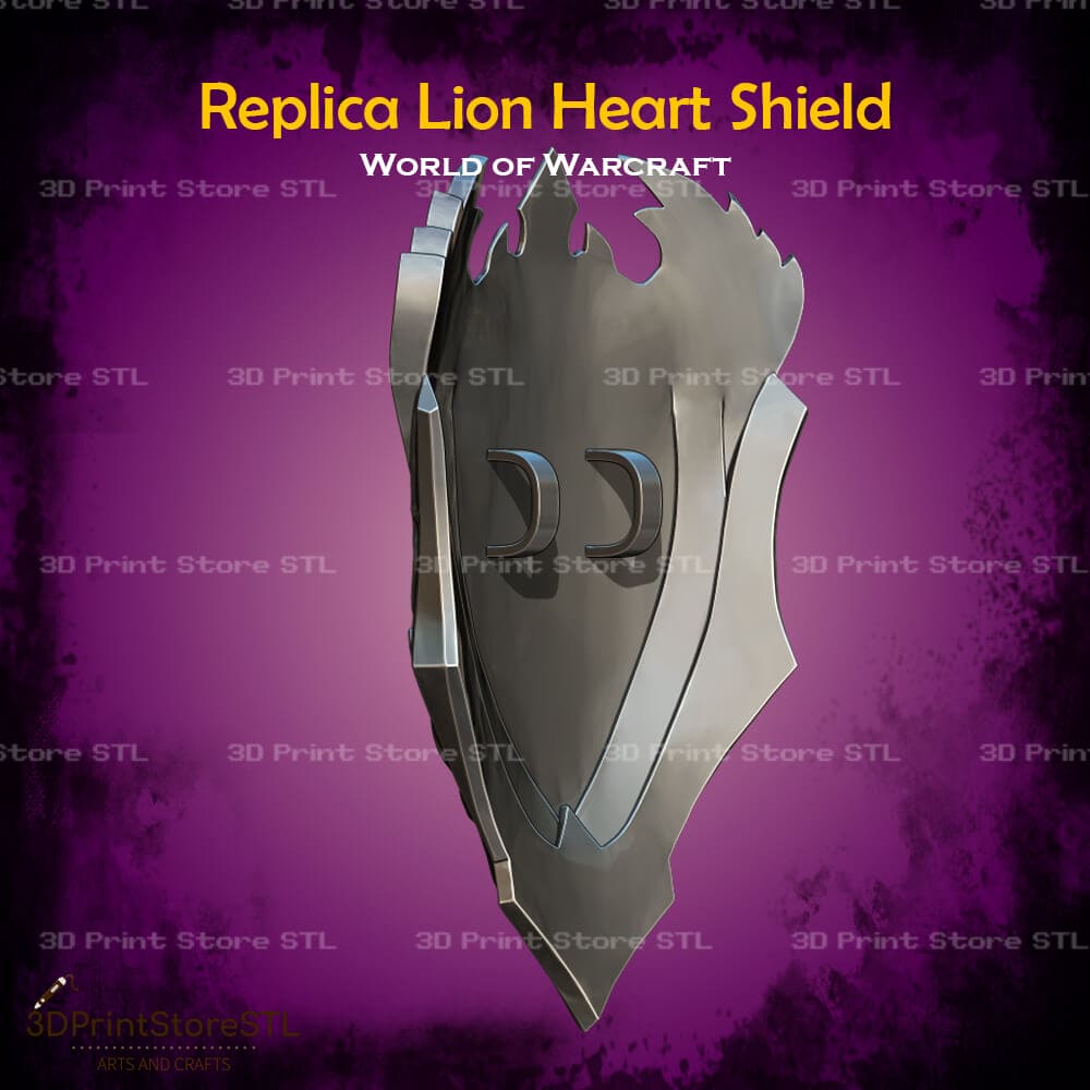 Replica Lion Heart Shield Cosplay World Of Warcraft 3D Print Model STL File 3DPrintStoreSTL