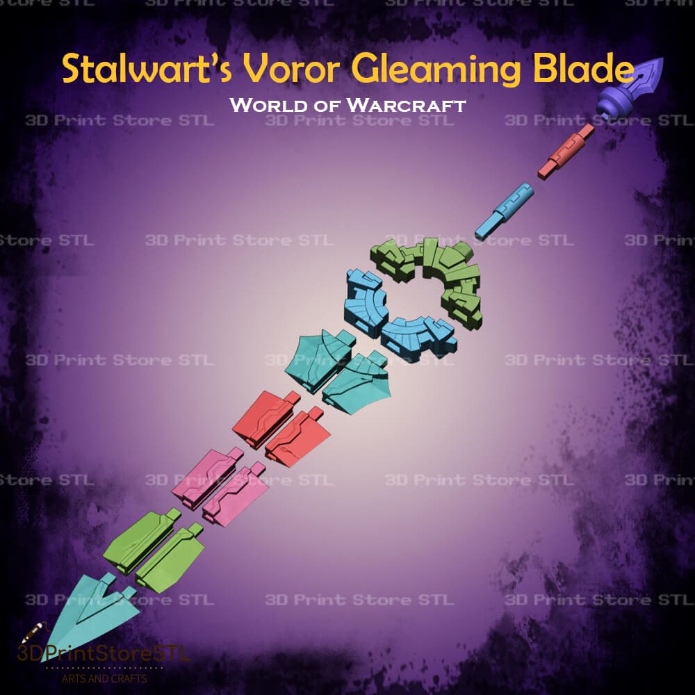 Voror Gleaming Blade Of The Stalwart Cosplay World Of Warcraft 3D Print Model STL File 3DPrintStoreSTL