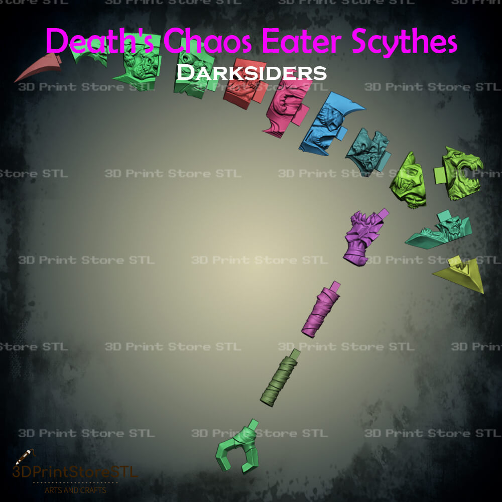 Death Chaos Eater Scythes Cosplay Darksiders 3D Print Model STL File 3DPrintStoreSTL