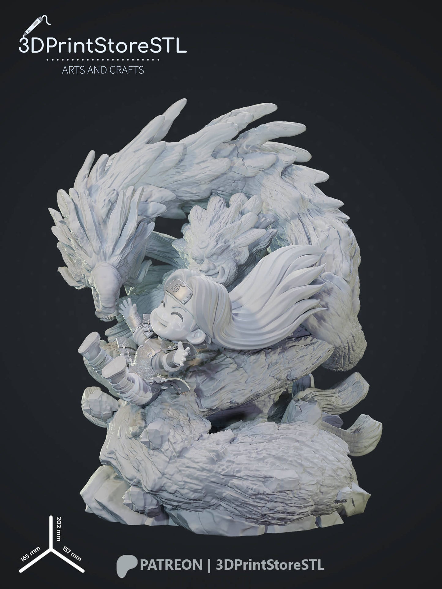 Hashirama Chibi From Naruto 3D Print Model STL File 3DPrintStoreSTL