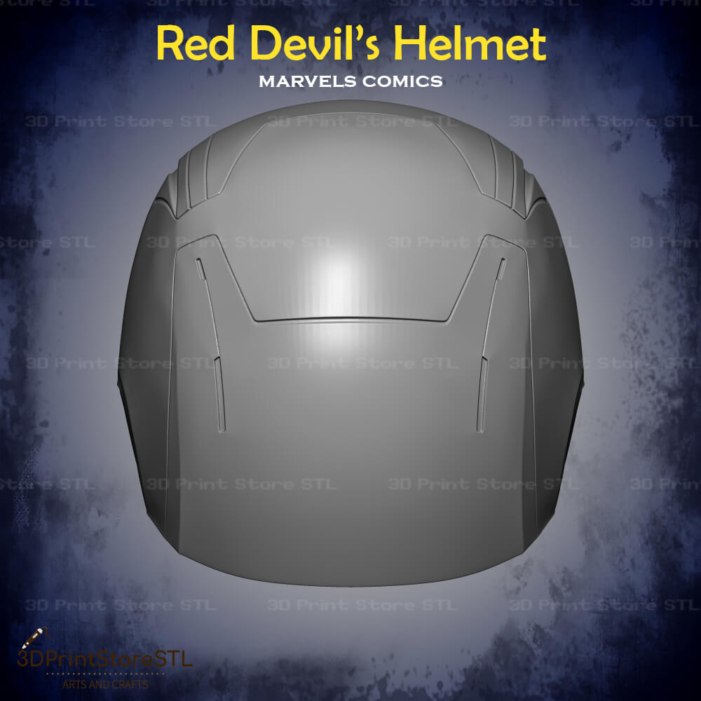 Red Devil Helmet Cosplay Marvel Comics 3D Print Model STL File 3DPrintStoreSTL