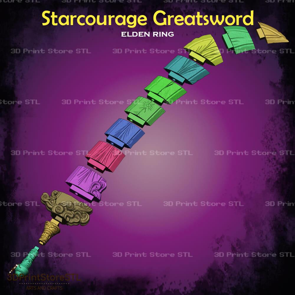 Starscourge Radahn Sword Cosplay Elden Ring 3D Print Model STL File 3DPrintStoreSTL