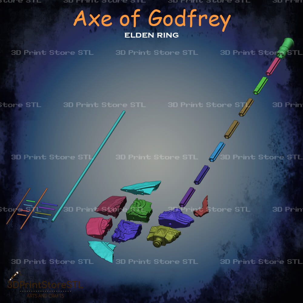 Axe of Godfrey Cosplay Elden Ring 3D Print Model STL File 3DPrintStoreSTL