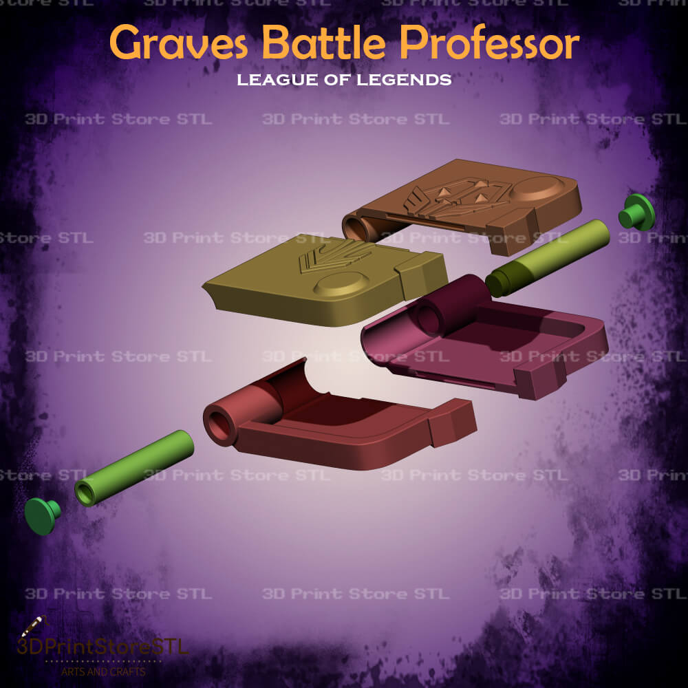 Graves Battle Professor Cosplay League of Legends 3D Print Model STL File 3DPrintStoreSTL