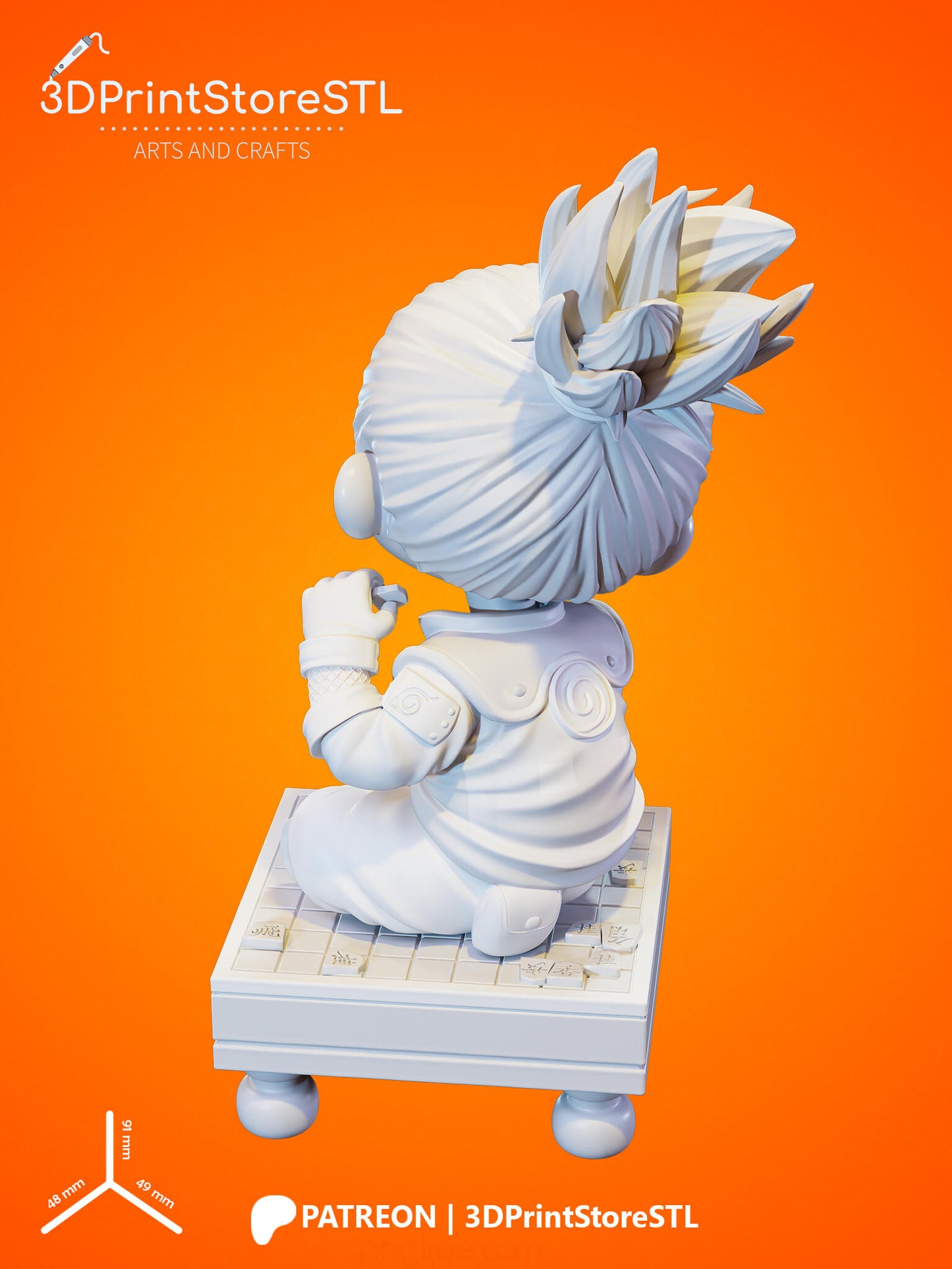 Shikamaru Chibi From Naruto 3D Print Model STL File 3DPrintStoreSTL