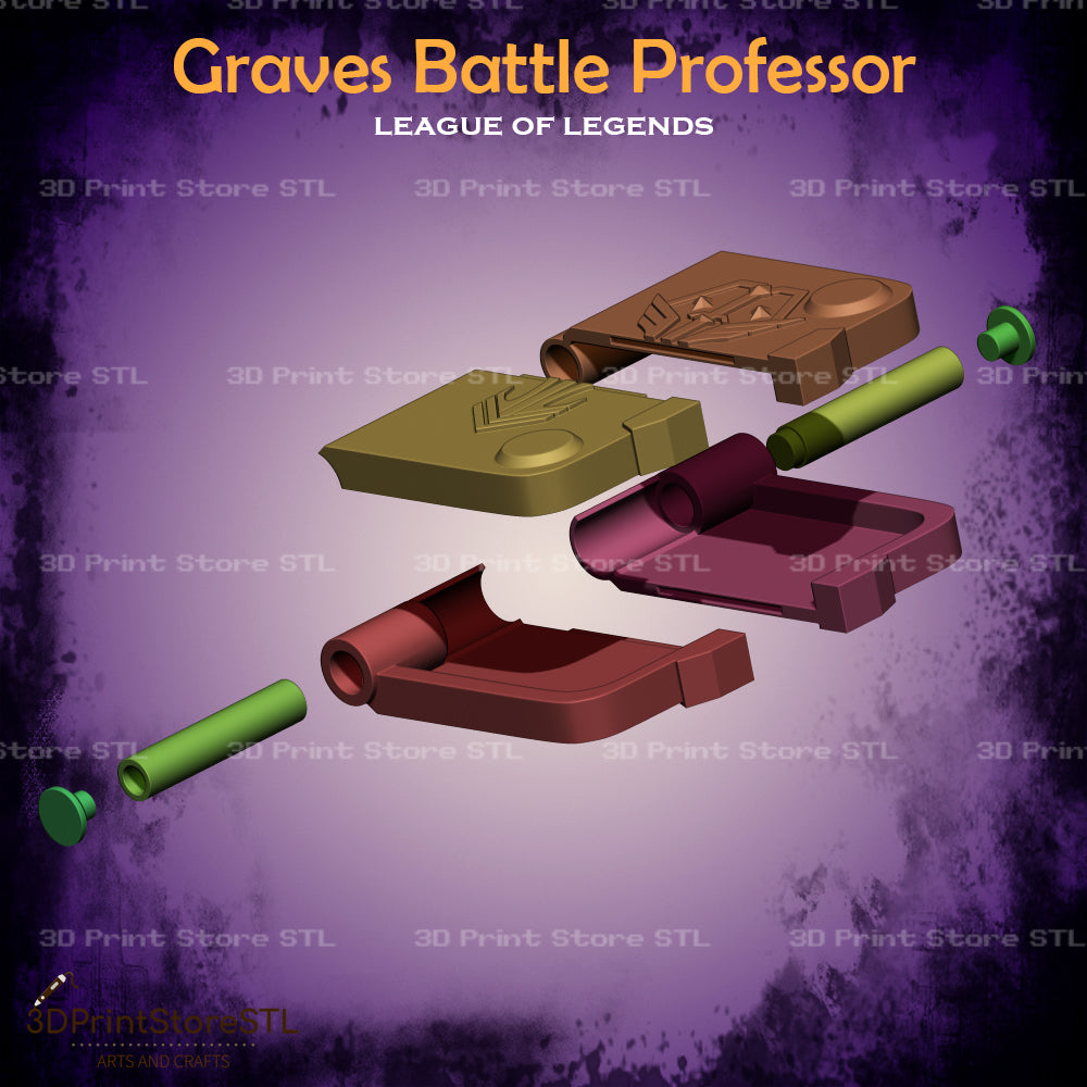 Graves Battle Professor Cosplay League of Legends 3D Print Model STL File 3DPrintStoreSTL