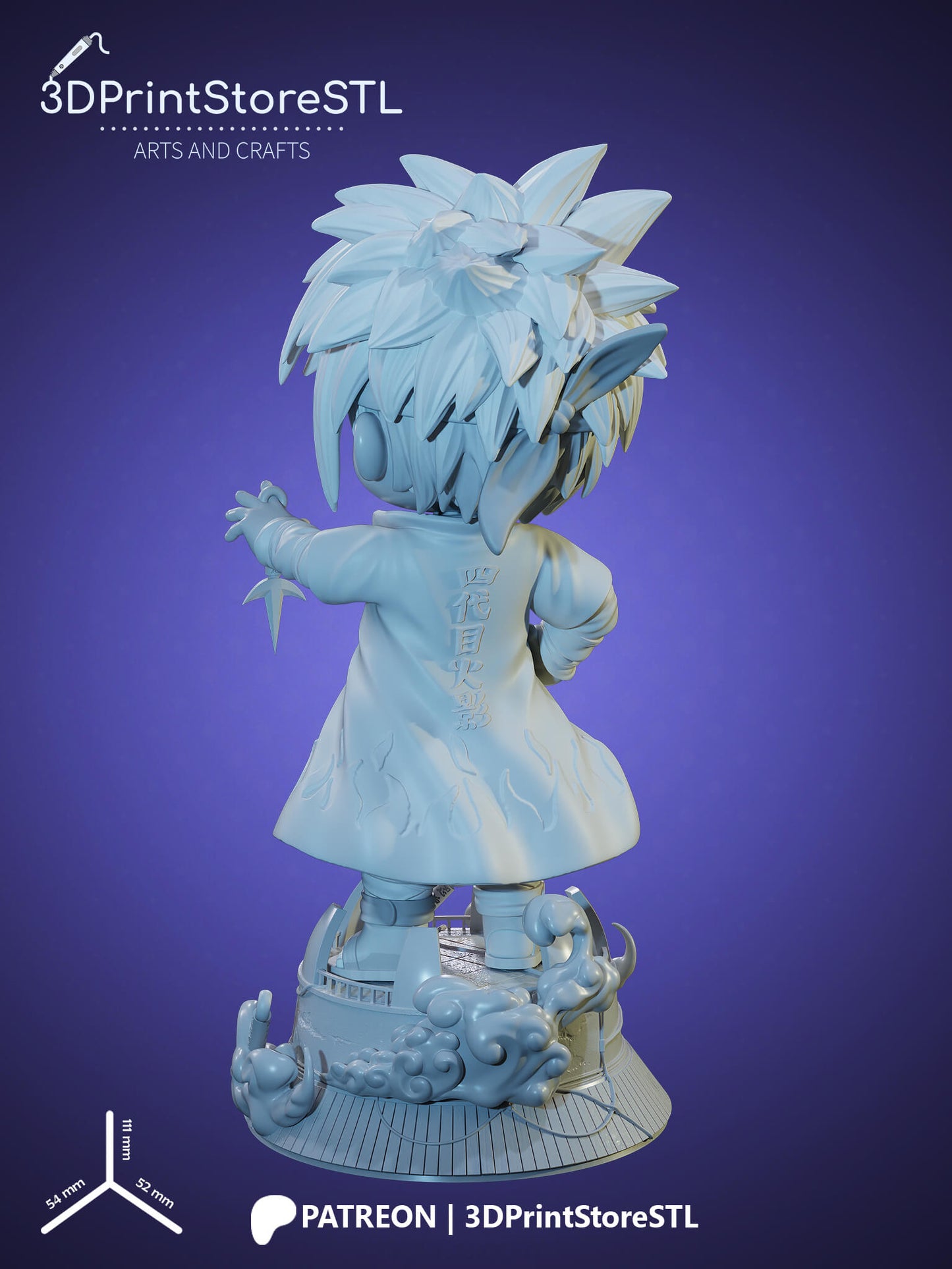 Namikaze Minato Chibi 3D Print Model STL File 3DPrintStoreSTL