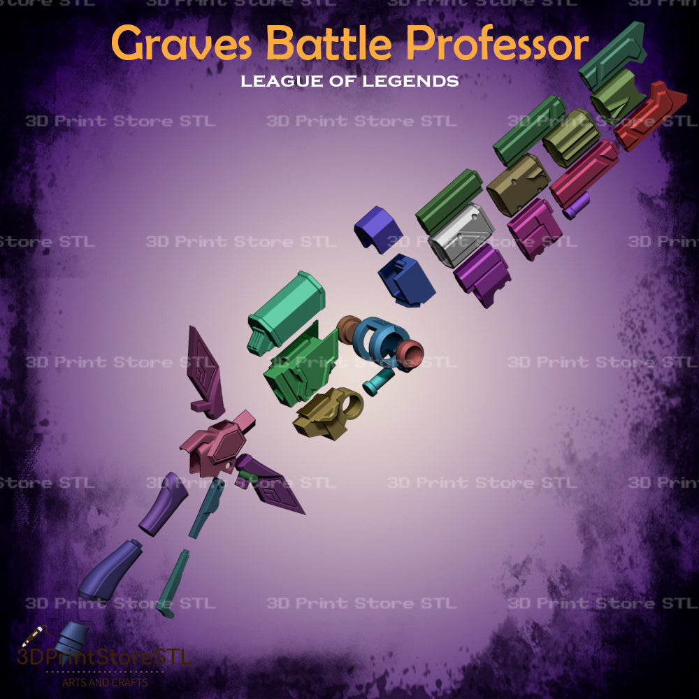 Graves Battle Professor Cosplay League of Legends 3D Print Model STL File 3DPrintStoreSTL