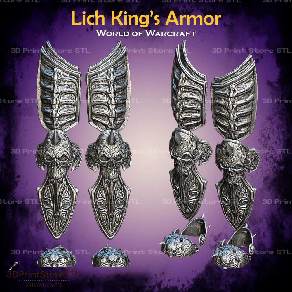 Lich King Armor Cosplay World Of Warcraft 3D Print Model STL File 3DPrintStoreSTL