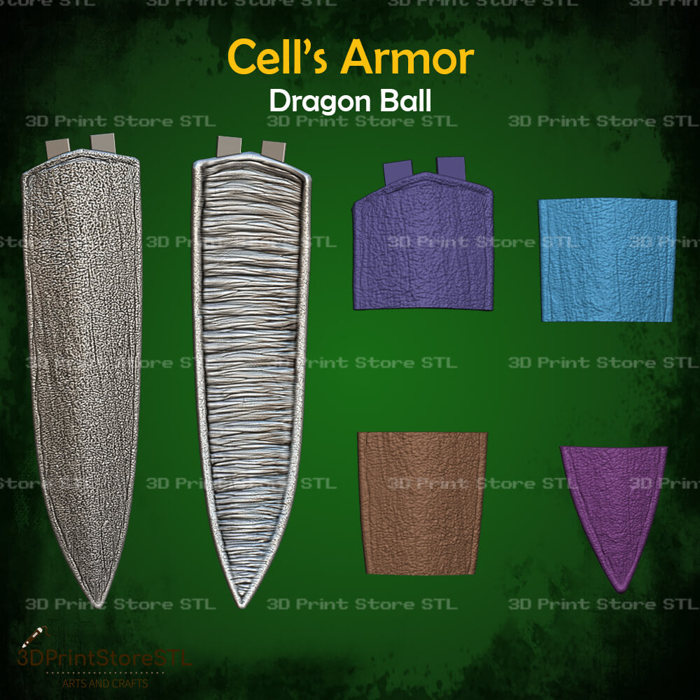 Cell Armor STL File for Dragon Ball Cosplay and 3D Print Model