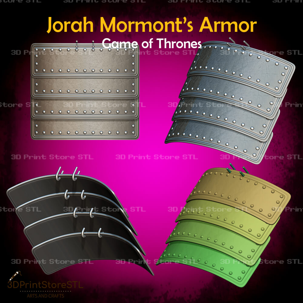 Jorah Mormont Armor STL File for Game of Thrones Cosplay and 3D Print Model